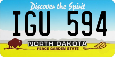 ND license plate IGU594