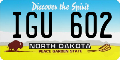 ND license plate IGU602