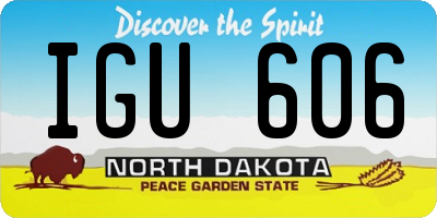 ND license plate IGU606