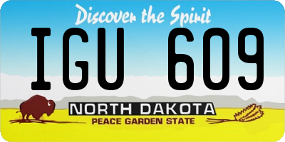 ND license plate IGU609