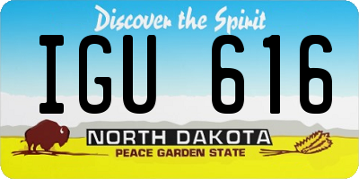 ND license plate IGU616