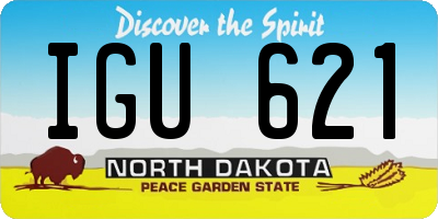 ND license plate IGU621