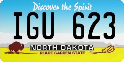ND license plate IGU623