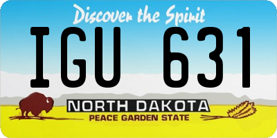ND license plate IGU631