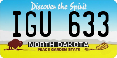 ND license plate IGU633