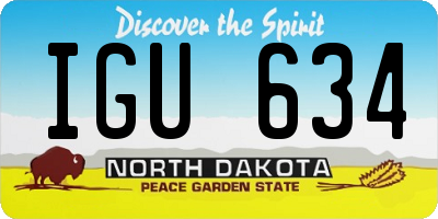 ND license plate IGU634