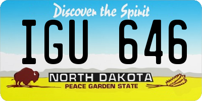 ND license plate IGU646