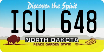 ND license plate IGU648
