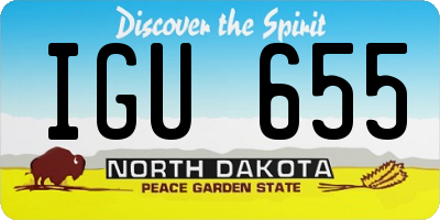ND license plate IGU655