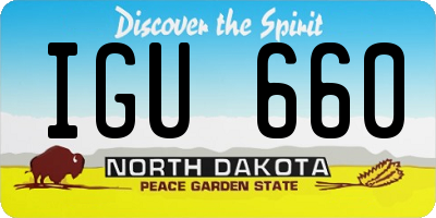 ND license plate IGU660