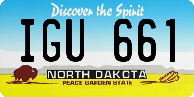 ND license plate IGU661