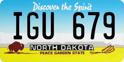 ND license plate IGU679