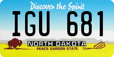 ND license plate IGU681