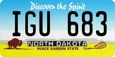 ND license plate IGU683