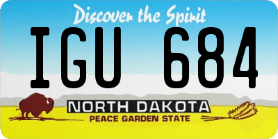 ND license plate IGU684