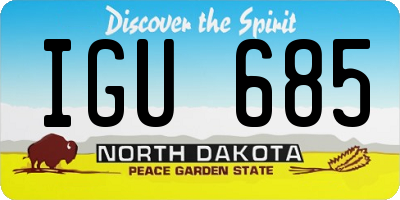 ND license plate IGU685