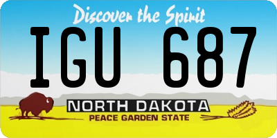 ND license plate IGU687