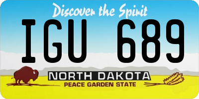 ND license plate IGU689