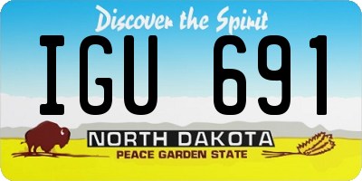 ND license plate IGU691