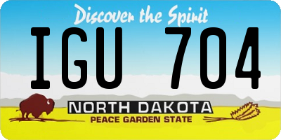 ND license plate IGU704