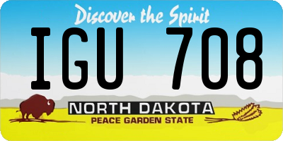 ND license plate IGU708