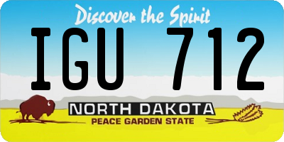 ND license plate IGU712