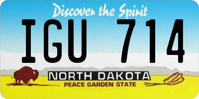 ND license plate IGU714