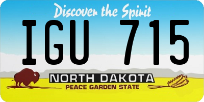 ND license plate IGU715
