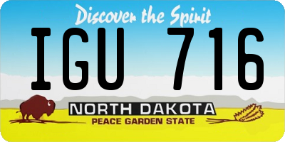 ND license plate IGU716