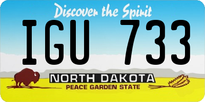 ND license plate IGU733