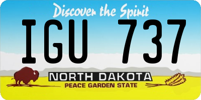 ND license plate IGU737