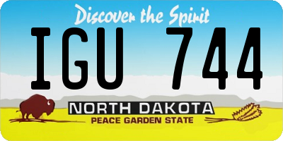 ND license plate IGU744