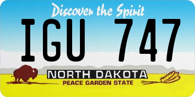 ND license plate IGU747