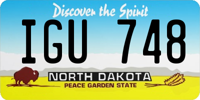 ND license plate IGU748