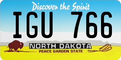 ND license plate IGU766