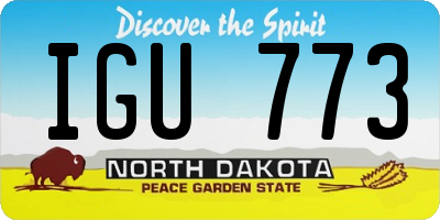 ND license plate IGU773