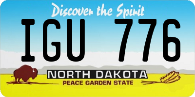 ND license plate IGU776