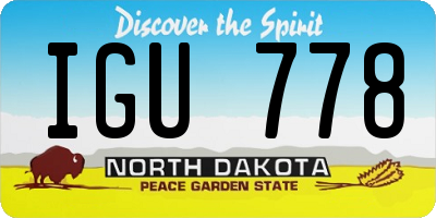 ND license plate IGU778