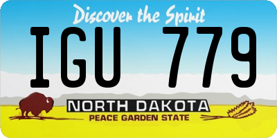 ND license plate IGU779