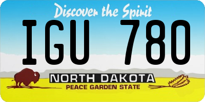 ND license plate IGU780