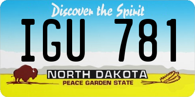 ND license plate IGU781