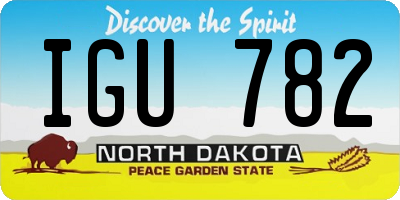 ND license plate IGU782