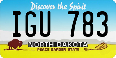 ND license plate IGU783