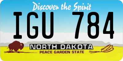 ND license plate IGU784