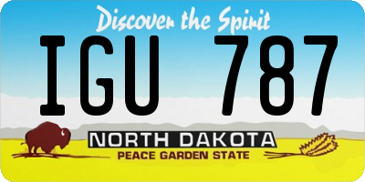 ND license plate IGU787