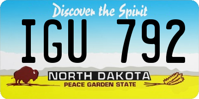 ND license plate IGU792