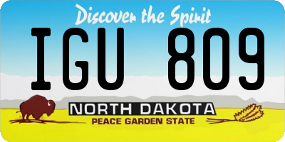 ND license plate IGU809