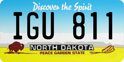 ND license plate IGU811