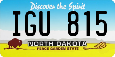 ND license plate IGU815