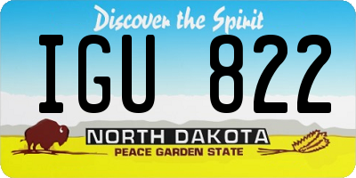 ND license plate IGU822